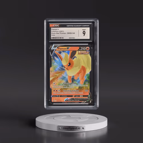 2021 Pokémon Swsh Black Star Promo #149 Flareon V - Holo Eevee Evolutions Tins (CGC 9 MINT)