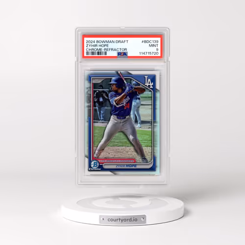 2024 Bowman Draft #BDC139 Zyhir Hope - Chrome-Refractor (PSA 9 MINT)