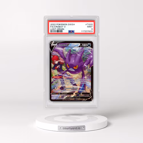 2022 Pokémon Sword & Shield Lost Origin #TG20 Crobat V - Holo Full Art (PSA 9 MINT)