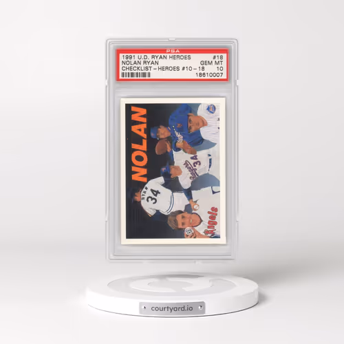 1991 Upper Deck Heroes Nolan Ryan #18 Nolan Ryan - Checklist #10-18 (PSA 10 GEM MINT)