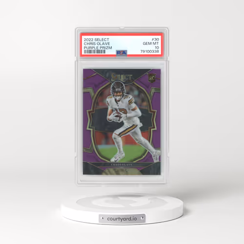 2022 Panini Select #30 Chris Olave - Purple Prizm (PSA 10 GEM MINT)