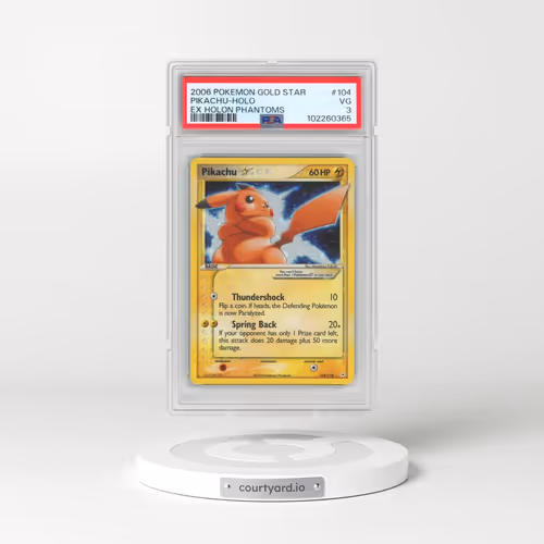 2006 Pokémon EX Holon Phantoms #104 Pikachu - Holo Gold Star (PSA 3 VG)