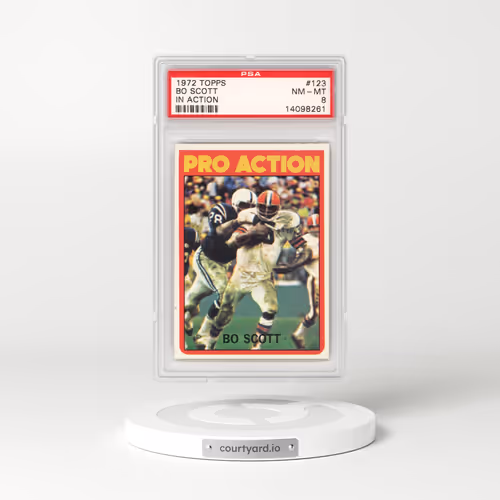 1972 Topps #123 Bo Scott - In Action (PSA 8 NM-MT)