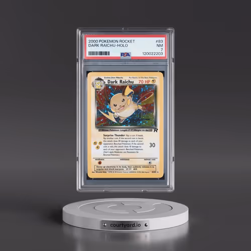 2000 Pokémon Rocket #83 Dark Raichu - Holo (PSA 7 NM)