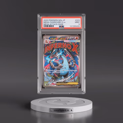 2025 Pokémon M2a-Mega Dream EX #223 Mega Charizard X EX - Holo Mega Attack Rare (PSA 9 MINT)