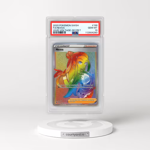 2020 Pokémon Sword & Shield Vivid Voltage #196 Nessa - Full Art Secret (PSA 10 GEM MINT)