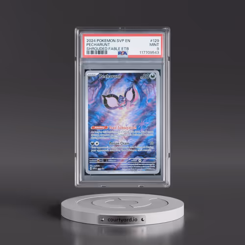2024 Pokémon Svp EN-SV Black Star Promo #129 Pecharunt - Shrouded Fable Elite Trainer Box (PSA 9 MIN