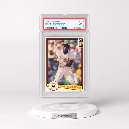 1982 Donruss #113 Rickey Henderson (PSA 9 MINT)