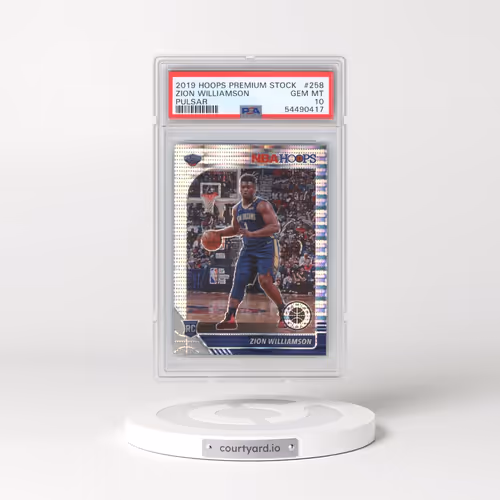 2019 Panini Hoops Premium Stock #258 Zion Williamson - Pulsar (PSA 10 GEM MINT)