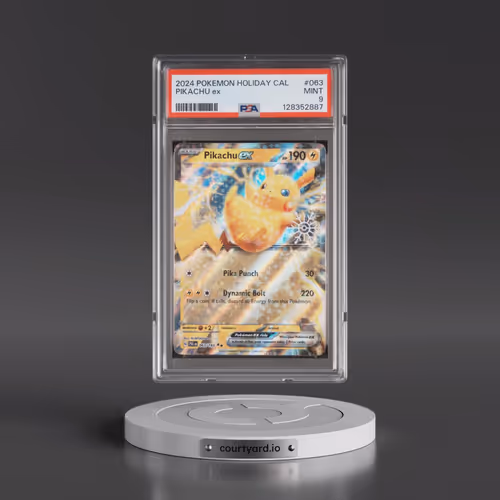 2024 Pokémon Holiday Calendar #063 Pikachu EX - Holo (PSA 9 MINT)