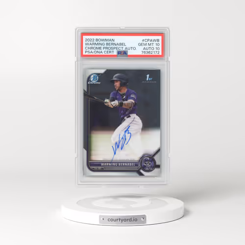 2022 Bowman Chrome Prospect Autographs #CPAWB Warming Bernabel (PSA 10 GEM MINT)