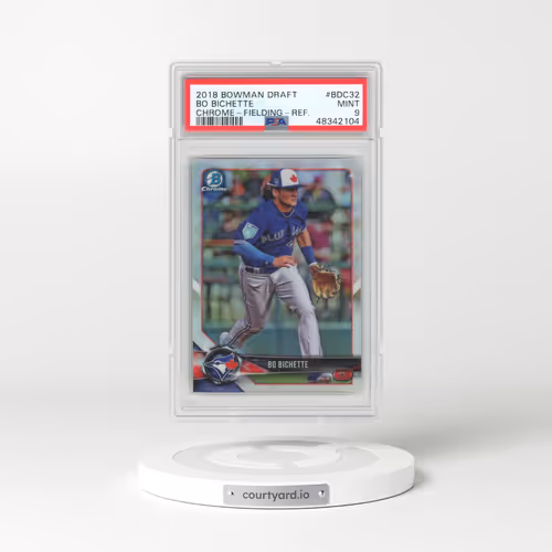 2018 Bowman Draft #BDC32 Bo Bichette - Chrome-Fielding-Refractor (PSA 9 MINT)