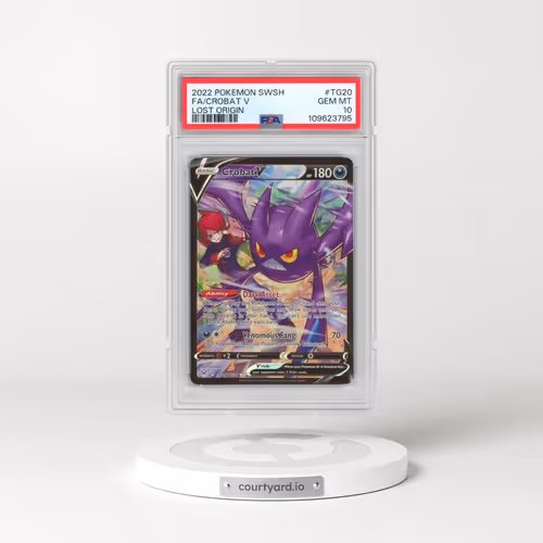 2022 Pokémon Sword & Shield Lost Origin #TG20 Crobat V - Holo Full Art (PSA 10 GEM MINT)