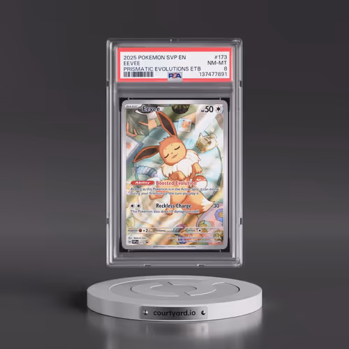 2025 Pokémon Svp EN-SV Black Star Promo #173 Eevee - Prismatic Evolutions Elite Trainer Box (PSA 8 N
