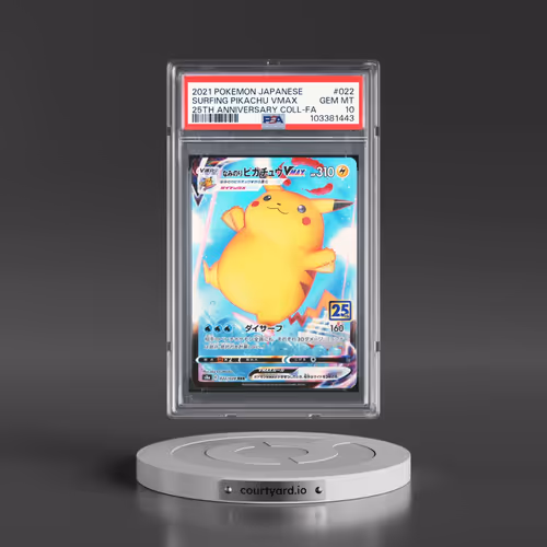 2021 Pokémon 25th Anniversary Collection #022 Surfing Pikachu Vmax - Full Art (PSA 10 GEM MINT)