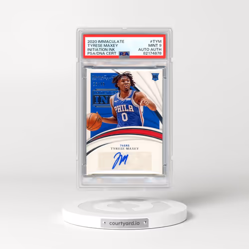 2020 Panini Immaculate Collection Initiation Ink #TYM Tyrese Maxey (PSA 9 MINT)