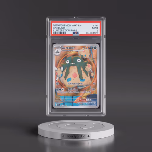 2025 Pokémon Wht EN-White Flare #141 Garbodor - Illustration Rare (PSA 9 MINT)