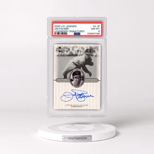 2000 Upper Deck Legends Legendary Signatures #S-JP Jim Palmer - Legendary Signatures (PSA 8 NM-MT)