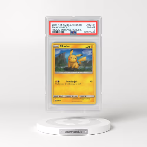 2019 Pokémon SM Black Star Promo #SM183 Pikachu - Holo Unbroken Bonds Single Pack Blisters (PSA 8 NM-MT)