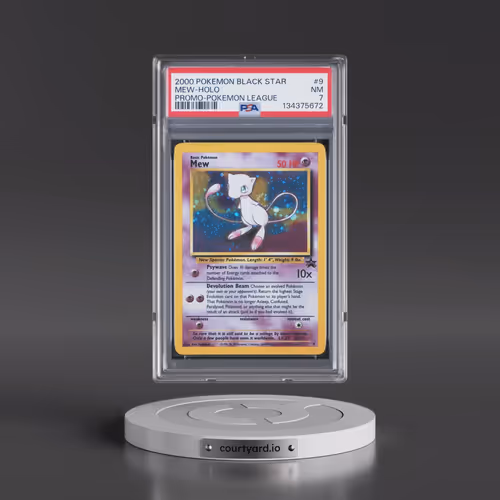 2000 Pokémon Promo Black Star #9 Mew - Holo Pokemon League (PSA 7 NM)