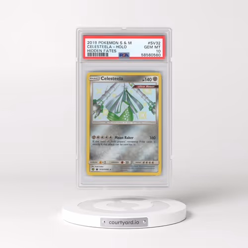 2019 Pokémon Sun & Moon Hidden Fates #SV32 Celesteela - Holo (PSA 10 GEM MINT)