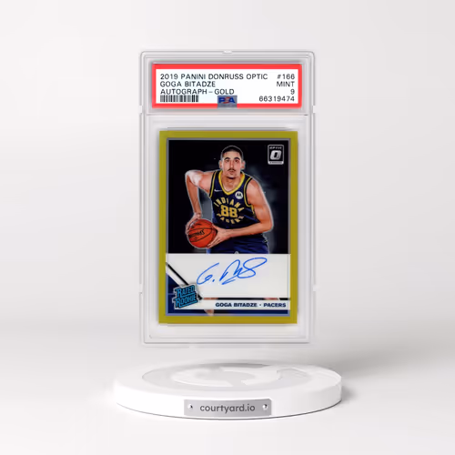 2019 Panini Donruss Optic #166 Goga Bitadze - Autograph-Gold (PSA 9 MINT)