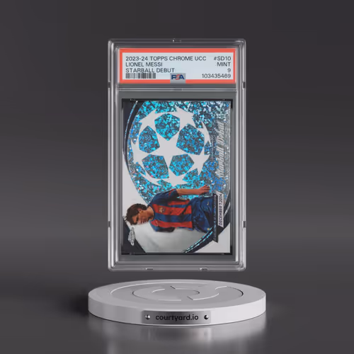 2023-24 Topps Chrome UEFA Club Competitions Starball Debut #SD10 Lionel Messi (PSA 9 MINT)