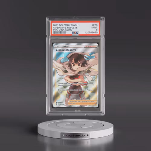 2021 Pokémon Sword & Shield Evolving Skies #203 Zinnia's Resolve - Full Art (PSA 9 MINT)