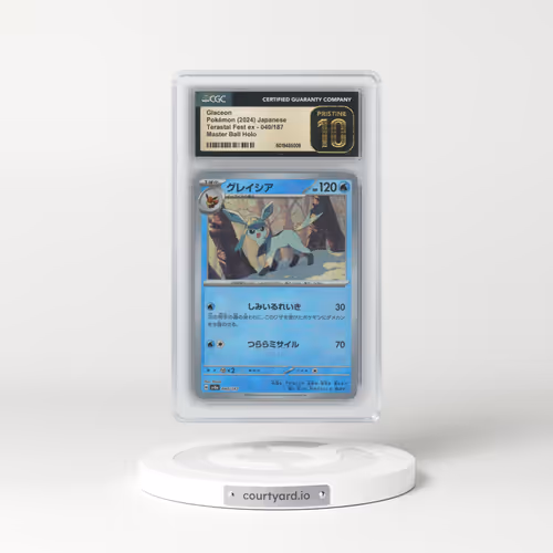 2024 High Class Pack: Terastal Fest ex - sv8a #040/187 Glaceon - Master Ball Holo (CGC 10 PRISTINE)