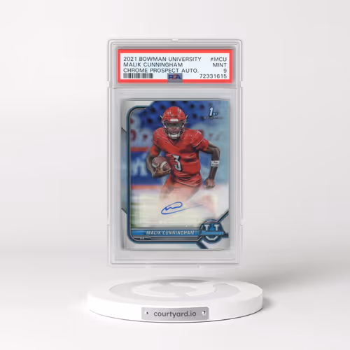 2021 Bowman University Chrome Prospect Autographs #MCU Malik Cunningham (PSA 9 MINT)
