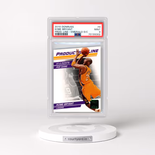 2010 Donruss Production Line #4 Kobe Bryant - Emerald Die-Cut (PSA 9 MINT)