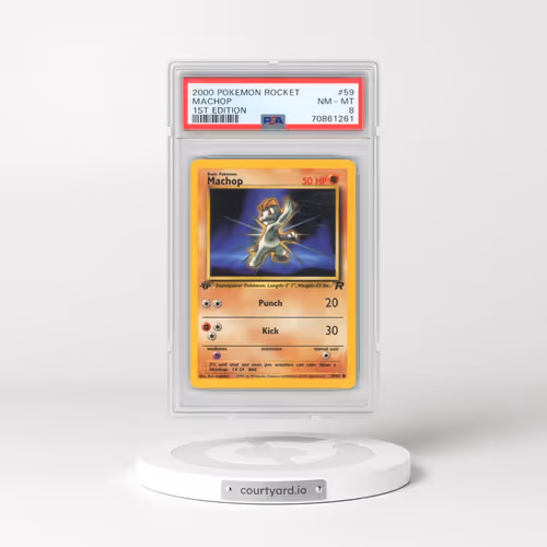 2000 Pokémon Rocket #59 Machop - 1st Edition (PSA 8 NM-MT)