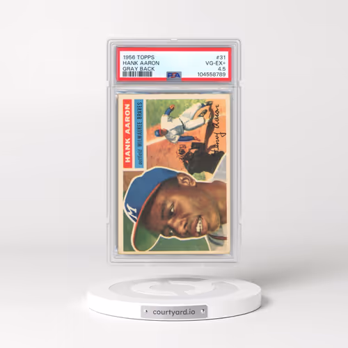 1956 Topps #31 Hank Aaron - Gray Back (PSA 4.5 VG-EX+)