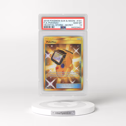 2018 Pokémon Sun & Moon Celestial Storm #181 Pokenav - Full Art Secret (PSA 10 GEM MINT)