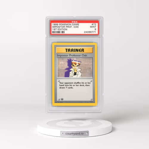 1999 Pokémon Game #73 Impostor Professor Oak - 1st Edition (PSA 9 MINT)