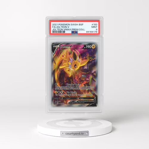 2021 Pokémon Swsh Black Star Promo #183 Jolteon V - Holo Full Art Jolteon Vmax Premium Collection (PSA 9 MINT)
