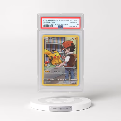2019 Pokémon Sun & Moon Cosmic Eclipse #241 Pikachu - Full Art Secret (PSA 10 GEM MINT)