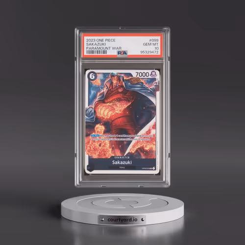 2023 One Piece OP02-Paramount War #099 Sakazuki (PSA 10 GEM MINT)