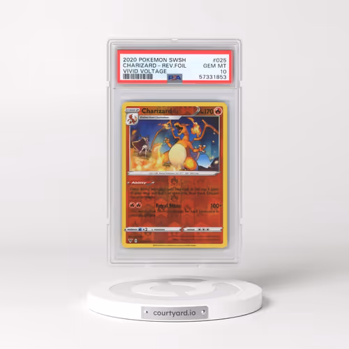 2020 Pokémon Sword & Shield Vivid Voltage #025 Charizard - Reverse Foil (PSA 10 GEM MINT)