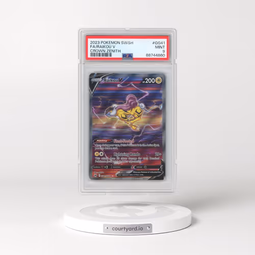 2023 Pokémon Sword and Shield Crown Zenith #GG41 Raikou V - Holo Full Art (PSA 9 MINT)