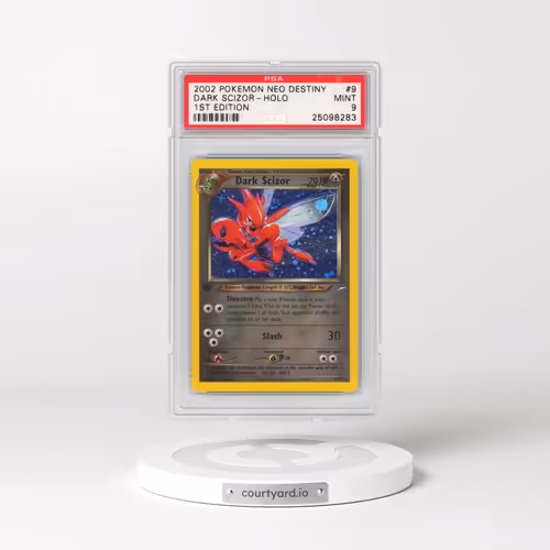 2002 Pokémon Neo Destiny #9 Dark Scizor - 1st Edition Holo (PSA 9 MINT)
