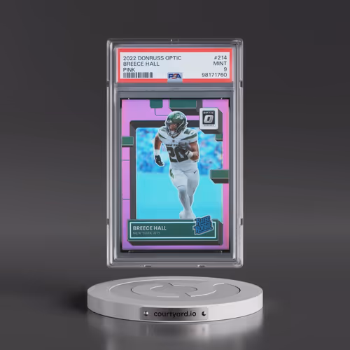 2022 Panini Donruss Optic #214 Breece Hall - Pink (PSA 9 MINT)