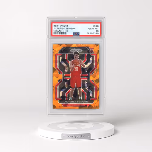 2021 Panini Prizm #318 Alperen Sengun - Orange Ice (PSA 10 GEM MINT)