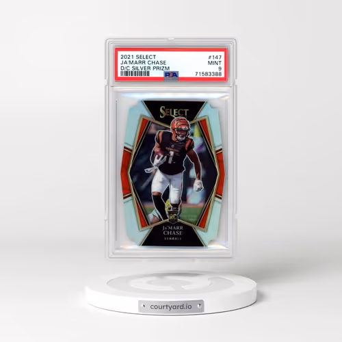 2021 Panini Select #147 JA'Marr Chase - Die-Cut Silver Prizm (PSA 9 MINT)