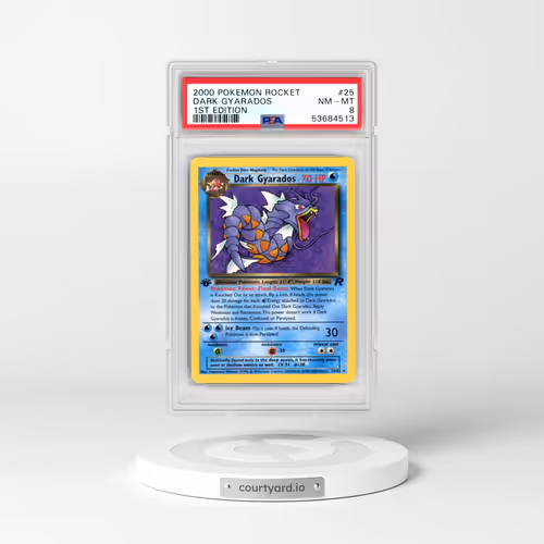 2000 Pokémon Rocket #25 Dark Gyarados - 1st Edition (PSA 8 NM-MT)