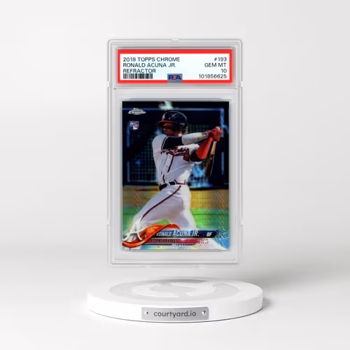 2018 Topps Chrome #193 Ronald Acuna Jr. - Refractor (PSA 10 GEM MINT)
