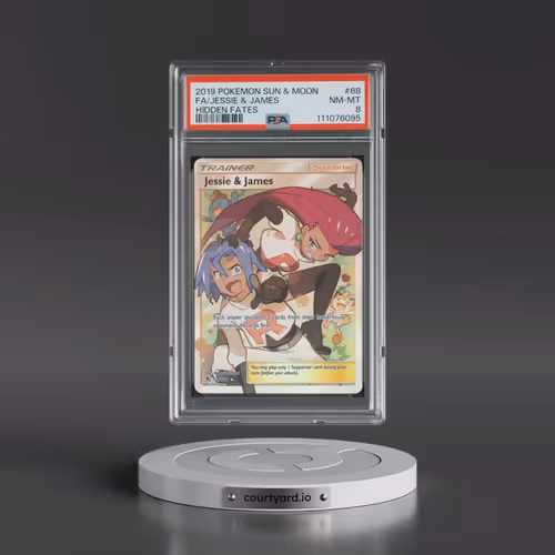 2019 Pokémon Sun & Moon Hidden Fates #68 Jessie & James - Full Art (PSA 8 NM-MT)