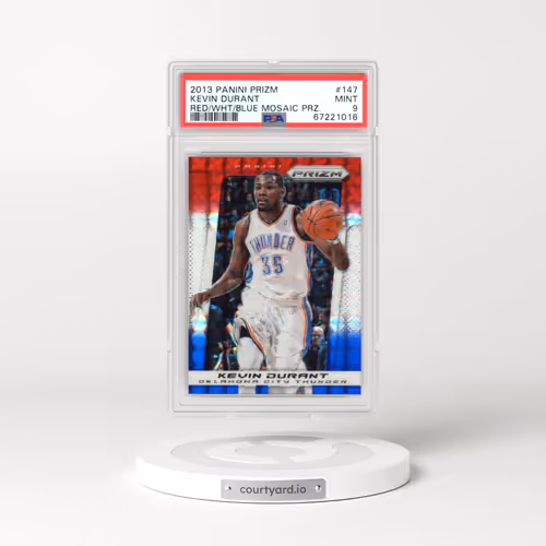 2013 Panini Prizm #147 Kevin Durant - Red White and Blue Mosaic Prizm (PSA 9 MINT)