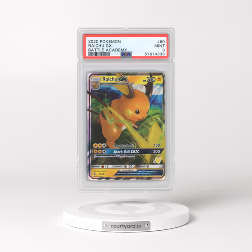 2020 Pokémon Battle Academy #60 Raichu GX - Holo (PSA 9 MINT)