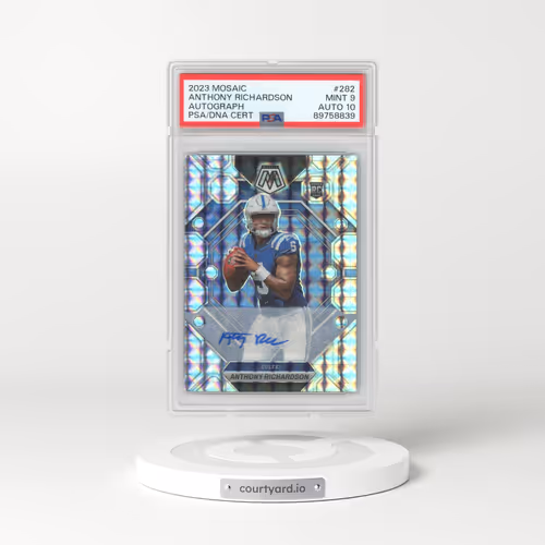 2023 Panini Mosaic #282 Anthony Richardson - Autograph (PSA 9 MINT)